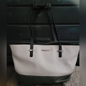 Jones New York Signature Black and White Tote Bag